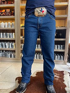 Calça Tradicional Pura Raça Reta Masculina Azul tradicional