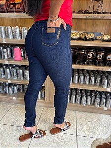 Calça Feminina Basic Skinny Levanta Bumbum Fazendeiros Azul