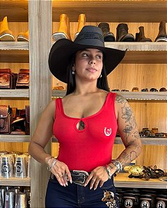 Body Fazendeiros Regata Vermelho