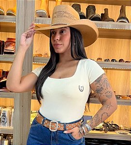 Body Fazendeiros Manga Curta Branco