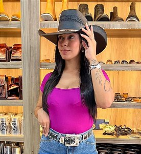 Body Fazendeiros Manga Curta Roxo