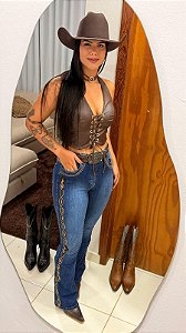 Calça Jeans Minuty Bordada Pf01