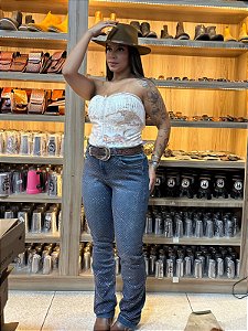 Calça Bootcut Glamour Brilho Buphallos