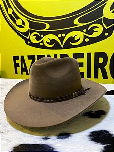Chapéu Country Aveludado Social Aba 9 - Marrom
