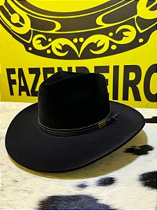 Chapéu Country Aveludado Social Aba 9 - Preto