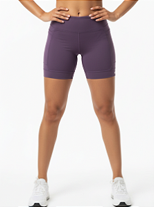 BERMUDA MEIA COXA COMRESSÃO   COM BARRA ROXA