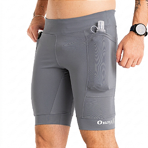 BERMUDA 3 BOLSOS COMPRESSÃO UNISSEX CHUMBO