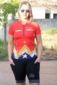 camisa ciclista feminina Wonderful