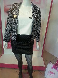 Maravilhoso Conjunto Blazer Blusa e Saia