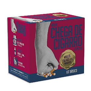 KIT CHEGA DE CIGARRO - 1 Frasco de Gotas + 1 Frasco de 30 Cápsulas + Material didático