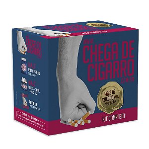 KIT CHEGA DE CIGARRO -  4 Frascos de Gotas + 1 Frascos de 120 Cápsulas + Material Didático