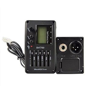 Preamp Captador Equalizador 5 Bandas para Violão Aço Nylon - SV-T750