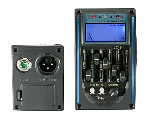 Preamp Captador Equalizador 5 Bandas para Violão Aço Nylon - LC5