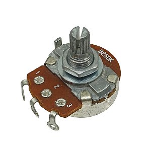 Potenciômetro Tone p/ Guitarra e Baixo B250K Eixo Curto