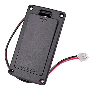 Suporte de Bateria 9V para Guitarra Violão Baixo c/ Chicote