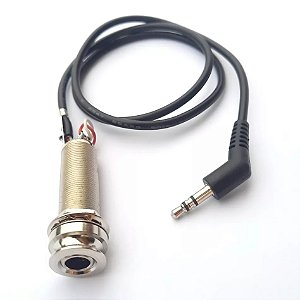 Cabo Para Equalizador Captador Preamp Violão Jack P2 P10 Completo