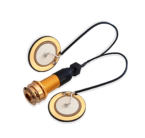 Captador De Contato Duplo Cavaco Cavaquinho Banjo Ukulele Jack Dourado