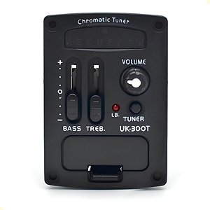 Preamp Captador Equalizador 2 Bandas para Violão Aço Nylon - UK300T