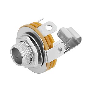 Jack Conector Femea Mono P10 Circuito Fechado Violão Guitarra