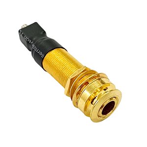 Adaptador Jack Roldana P10 para Conector P1 Dourado