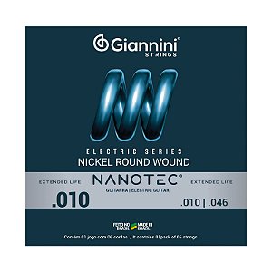Encordoamento Guitarra 0,10 - 0,46 Protetivo Nanotec Nickel