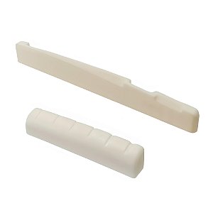 NUT 42mm e Rastilho 76mm em OSSO 100% Natural Para Violão Aço