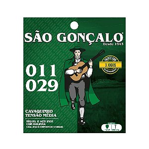 Pack com 3 jogos de Cordas para Cavaco São Gonçalo