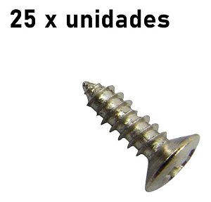 Parafuso para Escudo Guitarra 25 unidades Cromado