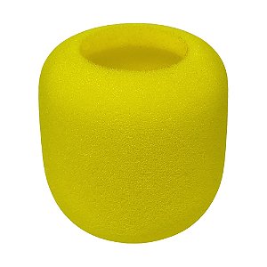 Espuma Para Microfone Grande Uso Profissional Amarela