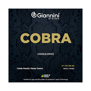 Encordoamento Cavaquinho Pesado Giannini Cobra Níquel