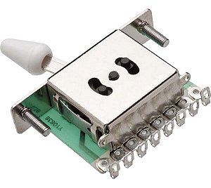 Chave Seletora Guitarra Strato 5 Posições Knob Branco