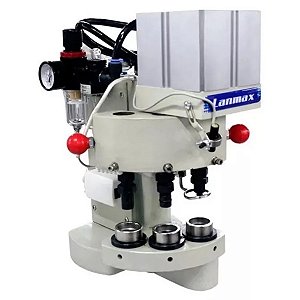 Máquina de Pregar Botão e Ilhós 3 Cabeças Pneumática Lanmax LM-IL-3MP