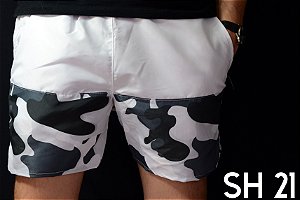 Short Praia Masculina Floral Listrado
