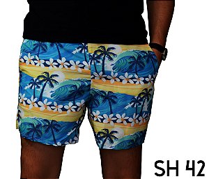 Short Praia Masculino Moda 2019 Flamingo Coqueiros 