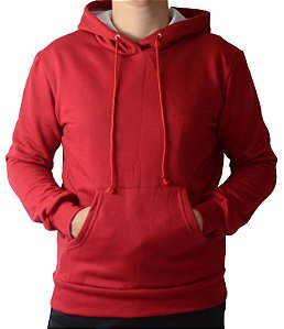 Casaco Moletom Canguru Vermelho