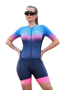 Macaquinho Ciclismo Feminino INNOVARE Ciclopp Bike Azul MGC