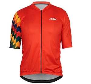 Camisa Masculina Ciclismo Bike Asw Versa Mambo Vermelho