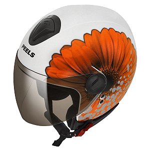 Capacete Peels Freeway Bloom - Branco/Laranja