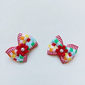Laço pet colorido para porte pequeno Festa junina !