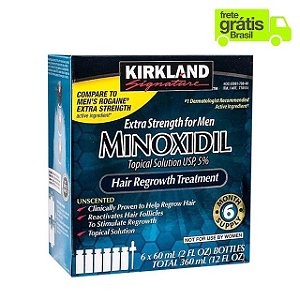 Minoxidil Kirkland 6 frascos lacrados entrega em 7 dias
