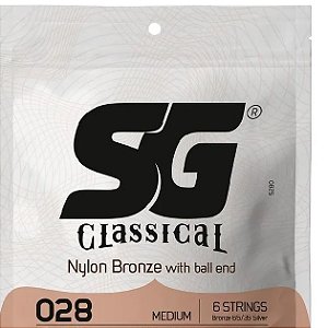 Encordoamento SG 028 Nylon Bronze 65/35 com Bolinha para Violão