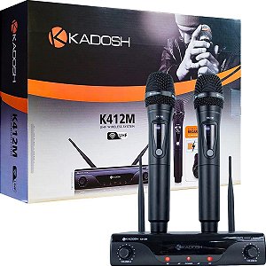 KIT MICROFONES SEM FIO KADOSH K-412M 2 BASTÕES