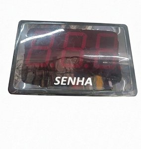 PAINEL DE SENHA 3 DIGITOS C/ CONTROLE MICHELANGELO