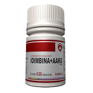 Ioimbina 5MG AAKG 500mg 120 cápsulas Vasodilatador sustentador