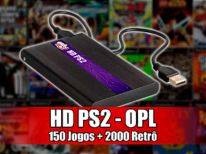 HD Externo Para PS2 OPL com 150 Jogos de PS2 + 2000 de Snes e Mega Drive