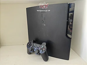 Playstation 3 Slim 750Gb com FC26 + 51 Jogos PS3 e 14 Mil Retro - Seminovo