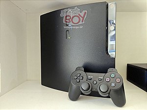 Playstation 3 Slim 500Gb FC24 + 34 Jogos PS3 e 14 Mil Retro - Seminovo