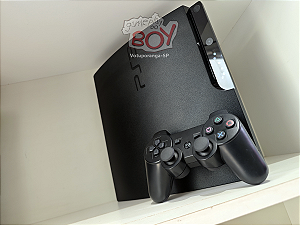 Playstation 3 Slim 500Gb FC24 + 31 Jogos PS3 e 14 Mil Retro - Seminovo