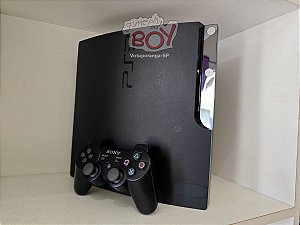 Playstation 3 Slim 500Gb FC24 + 26 Jogos PS3 e 14 Mil Retro - Seminovo
