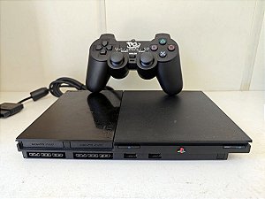 Playstation 2 Slim OPL + Jogos Pen Drive ou HD - COM LEITOR